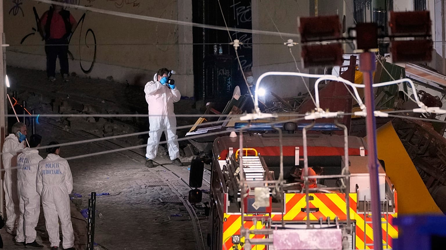 La Polícia Judiciária effectue une expertise de l'ascenseur de Glória après l'accident de mercredi