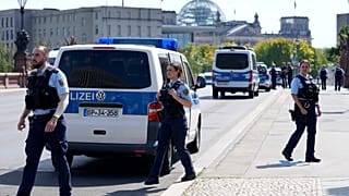 Agentes de Policía en Berlín, Alemania, el miércoles 13 de agosto de 2025.