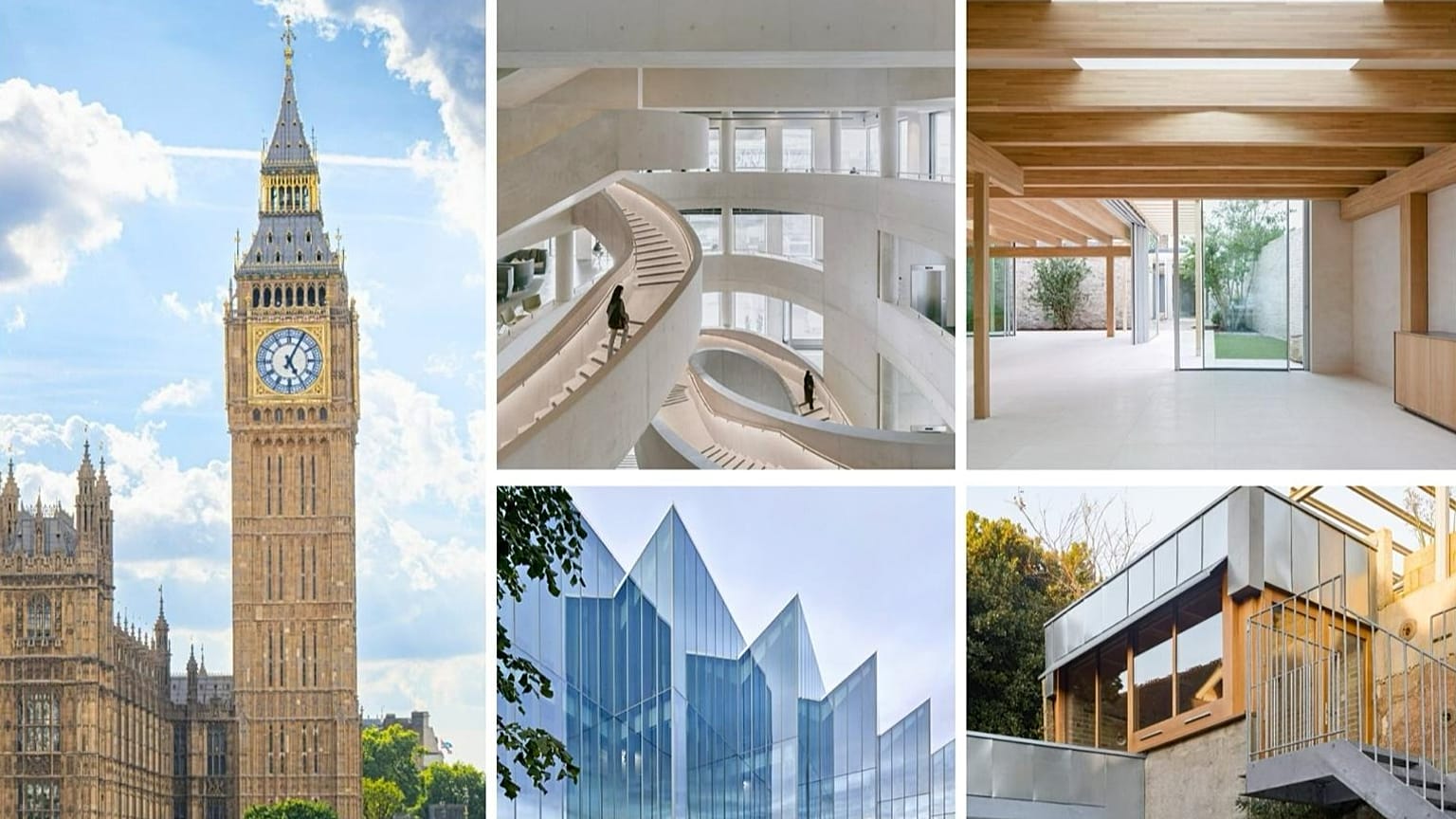 Big Ben's Elizabeth Tower and the London College of Fashion are among the six buildings shortlisted for RIBA's 2025 Sterling Prize for Architecture 