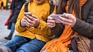 Children seen on phones 