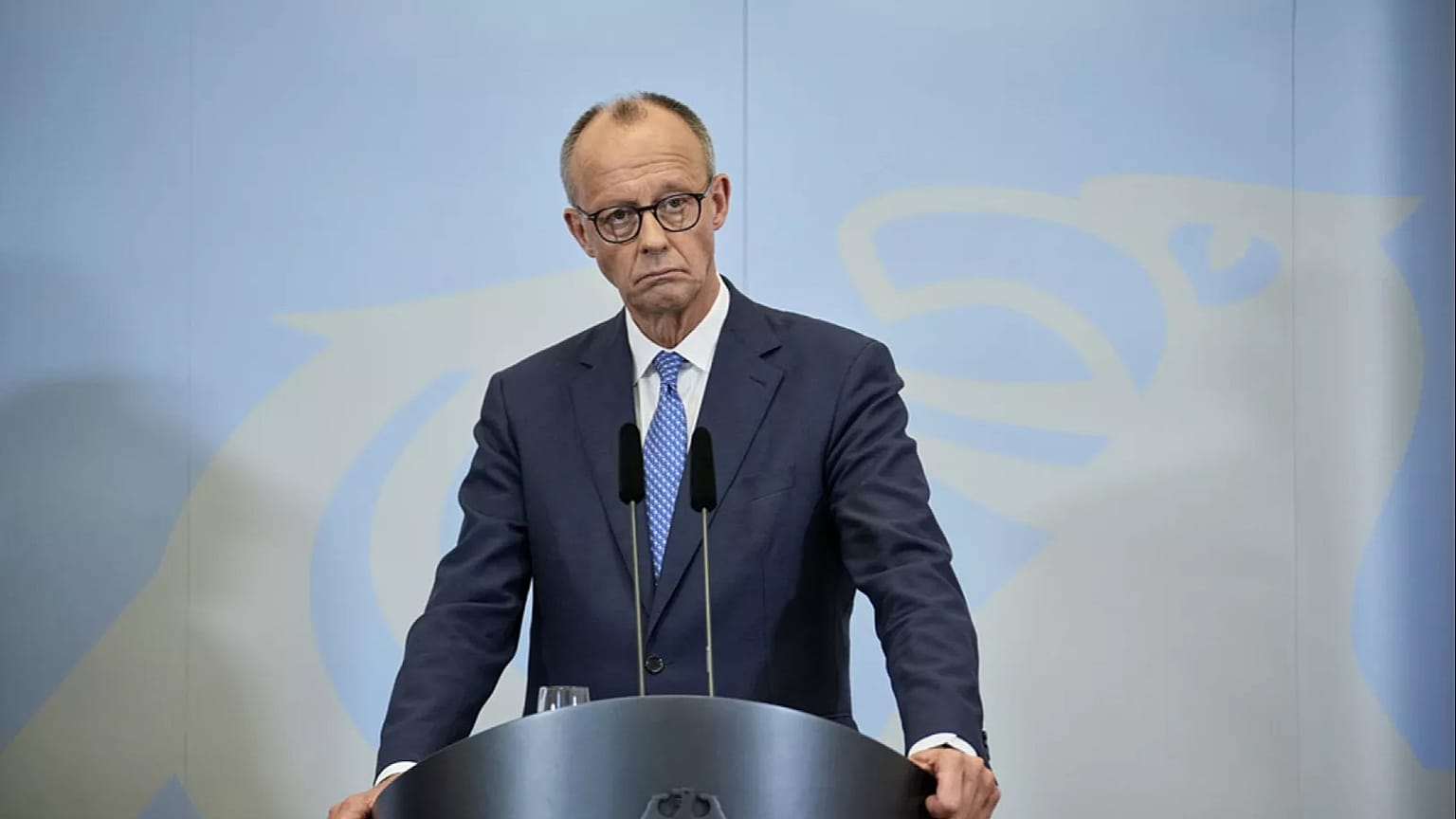 Merz nimmt nach einer Kabinettssitzung im Verteidigungsministerium in Berlin am 27. August 2025, teil.