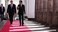 ABD Dışişleri Bakanı Marco Rubio perşembe, Quito'daki cumhurbaşkanlığı sarayında,  4 Eylül 2025