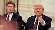 Facebook CEO Mark Zuckerberg listens as President Donald Trump speaks during a dinner in the State Dinning Room of the White House, Thursday, Sept. 4, 2025, in Washington
