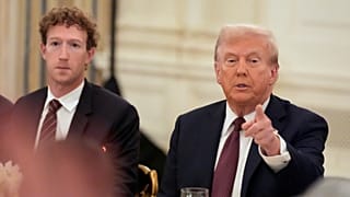 Facebook CEO Mark Zuckerberg listens as President Donald Trump speaks during a dinner in the State Dinning Room of the White House, Thursday, Sept. 4, 2025, in Washington