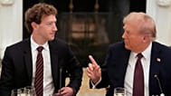 President Donald Trump speaks as Facebook CEO Mark Zuckerberg listens during a dinner in the State Dinning Room of the White House, Thursday, Sept. 4, 2025, in Washington.