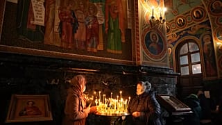 Orthodox believers attend a service in Chișinău, 13 March, 2022