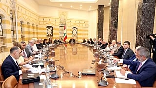 صورة نشرتها الرئاسة اللبنانية لجلسة الحكومة، برئاسة رئيس الجمهورية العماد جوزاف عون في قصر بعبدا، 7 آب/أغسطس 2025.