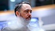 Belçika Dışişleri Bakanı Maxime Prevot, 9 Mayıs 2025 tarihinde Ukrayna'nın Lviv kentinde düzenlenen UA-AB Dışişleri Bakanları toplantısı sırasında gazetecilere konuştu.