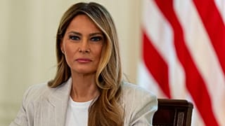 First lady Melania Trump listens during a meeting of the White House Task Force on Artificial Intelligence Education in the East Room of the White House, Sept. 4, 2005