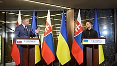 Συνάντηση μεταξύ του Volodymyr Zelensky και του Robert Fico στο Uzhhorod, 05.09.2025. 