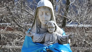 Uroczystości pogrzebowe ofiar rzezi wołyńskiej.