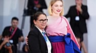 Enyedi Ildikó (balra) és Luna Wedler a 82. Velencei Filmfesztivál díjátadó ünnepségén Olaszországban, 2025. szeptember 6-án.