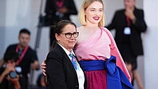 Enyedi Ildikó (balra) és Luna Wedler a 82. Velencei Filmfesztivál díjátadó ünnepségén Olaszországban, 2025. szeptember 6-án.