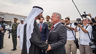 الملك الأردني عبد الله الثاني يحضر مؤتمرا صحفيا بعد اجتماع مع المستشار الألماني فريدريش ميرز في المستشارية في برلين، ألمانيا، الثلاثاء 29 يوليو 2025. 