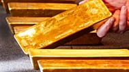 Various gold bars, are displayed in the German central bank's headquarters in Frankfurt, Germany,