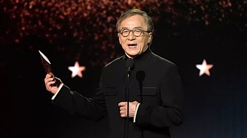 Jackie Chan presents the award for best foreign language film during the 30th Critics Choice Awards in Santa Monica, 7 February, 2025