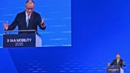 German Chancellor Friedrich Merz speaks at the opening of the IAA Mobility international motor show in Munich, 9 September, 2025
