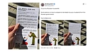 Des photos montrant une brochure censée conseiller aux femmes de soldats russes violents de ne pas s'exprimer circulent sur Internet.