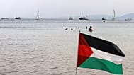 Ships that are part of the Global Sumud Flotilla heading to Gaza are anchored off the coast of Tunis, 9 September, 2025