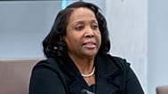 FILE - Federal Reserve Board of Governors member Lisa Cook listens during an open meeting of the Board of Governors at the Federal Reserve. 25 June 2025.