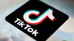 The TikTok logo seen on a mobile phone. 
