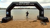 SCREENSHOT - British swimmer Edgley finished his four month swim around Iceland