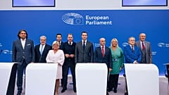 I capi delegazione dei partiti che compongono il gruppo dei Patrioti per l'Europa