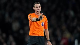 Referee David Coote reacts during the English Premier League match between Tottenham Hotspur and Brighton and Brentford in London, 31 January, 2024