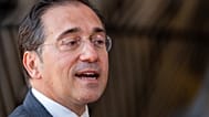 El ministro de Asuntos Exteriores de España, José Manuel Albares, en la sede del Consejo de la UE en Bruselas, el 15 de julio de 2025.