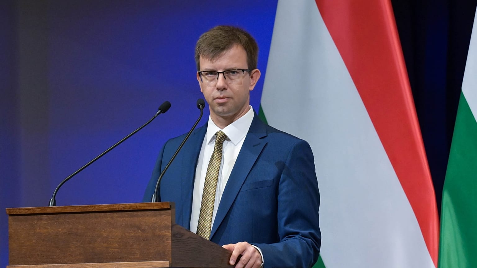 Bóka János európai uniós ügyekért felelős miniszter a Kormányinfón