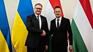 Szijjártó Péter Tarasz Kacskával, az európai integráció ügyeiért felelős ukrán miniszterelnök-helyettessel