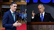 Imágenes de AP de Sánchez y Netanyahu.
