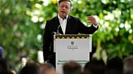 El presidente de Colombia, Gustavo Petro, habla durante una reunión de líderes de la Organización del Tratado de Cooperación Amazónica en Bogotá, Colombia, 22 de agosto 2025