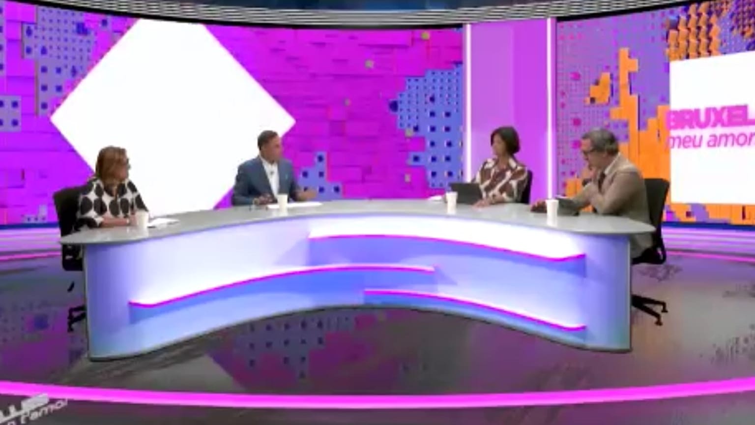 Luis Lopes com Antonio Costa, Fatima Carioca e Luisa Meireles
