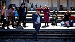 A Gara de Nord vasútállomás Bukarestben 2024 márciusában
