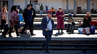 A Gara de Nord vasútállomás Bukarestben 2024 márciusában