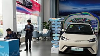 Egy BYD szalon Pekingben
