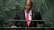 ARQUIVO (09.09.2014): Domingos Simões Pereira, então primeiro-ministro da Guiné-Bissau, toma a palavra durante a 69.ª sessão da Assembleia Geral das Nações Unidas