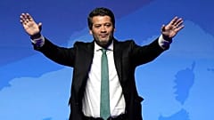 André Ventura durante un mitin en Roma en 2024