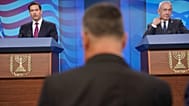 Benjamin Netanyahu and US Secretary of State Marco Rubio hold a joint press conference at the Prime Minister's Office, in Jerusalem, Monday, Sept. 15, 2025