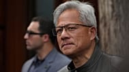 CEO of Nvidia Jensen Huang pauses during a press conference at the Mandarin Oriental Qianmen in China, 16 July 2025. 