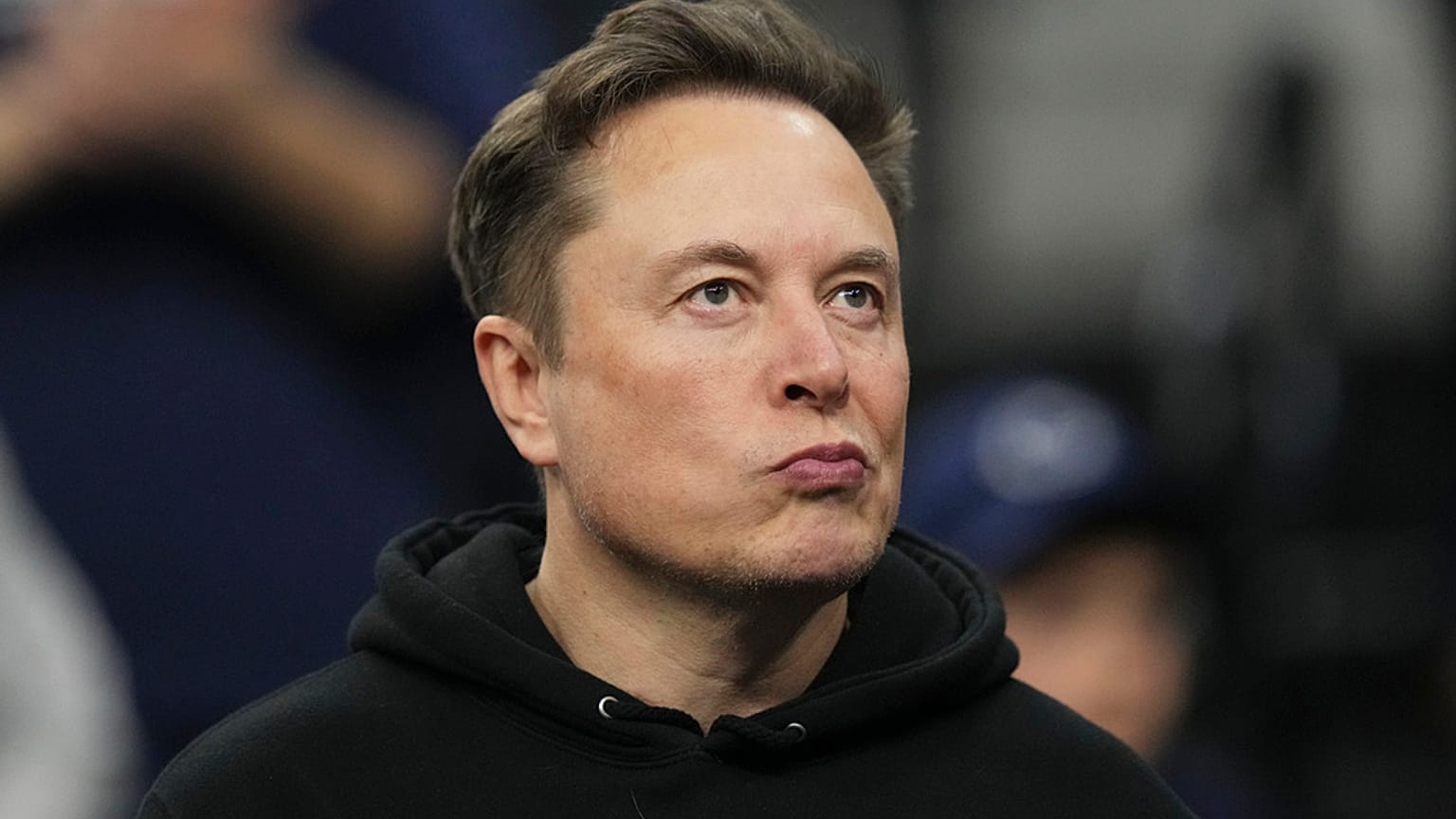 FILE. Elon Musk attends the finals at the NCAA wrestling championship, 22 March 2025, in Philadelphia. 