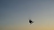 A member of the Wayuu Indigenous group kitesurfs in Colombia. 07/ 02/ 2025.