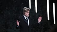 L'acteur et réalisateur Robert Redford s'adresse au public lors de la 44e cérémonie des César du cinéma, à Paris, le vendredi 22 février 2019.