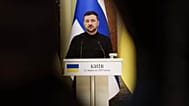 El presidente de Ucrania, Volodímir Zelenski, habla durante una rueda de prensa conjunta con el presidente de Finlandia el jueves 11 de septiembre de 2025.
