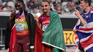 Isaac Nader com os outros medalhistas