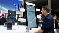 An AI-themed exhibition stand.