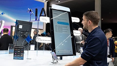 An AI-themed exhibition stand.