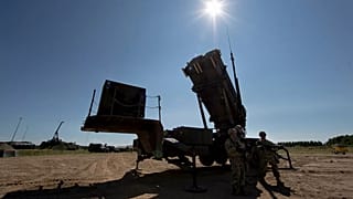A Patriot surface-to-air missile battery during a NATO exercise in Lithuania, 20 July, 2017