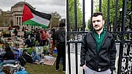 Khalil a Columbia egyetem előtt, 2024 májusában